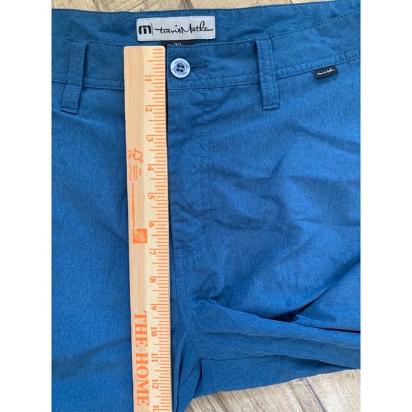 Travis Mathew Flat Front Golf Active Shorts Blue Men's Size 32 - Picture 4 of 7